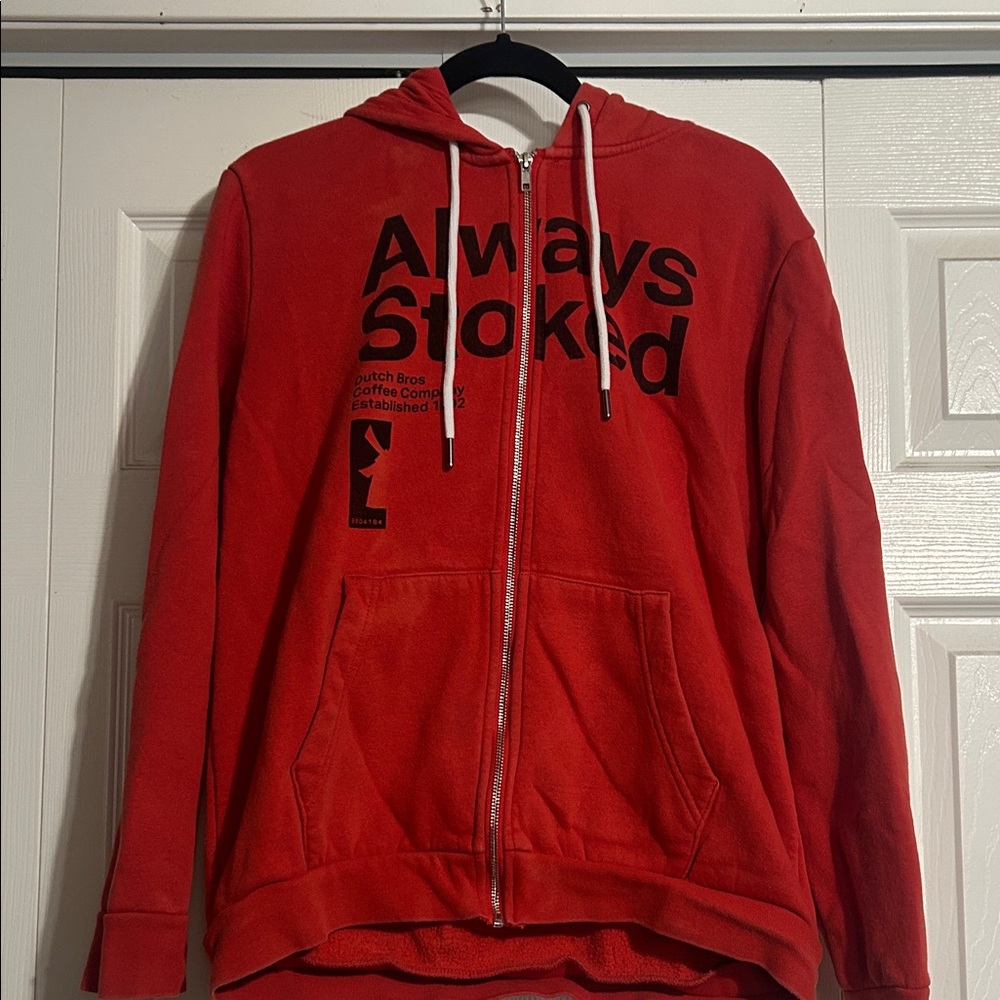 Dutch Bros Red Hoodie Jacket